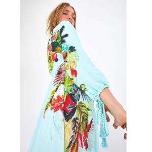 sand renata floral long sleeve midi dress FARM Rio | Dresses | Sand Renata Floral Long Sleeve Midi Dress Nwt